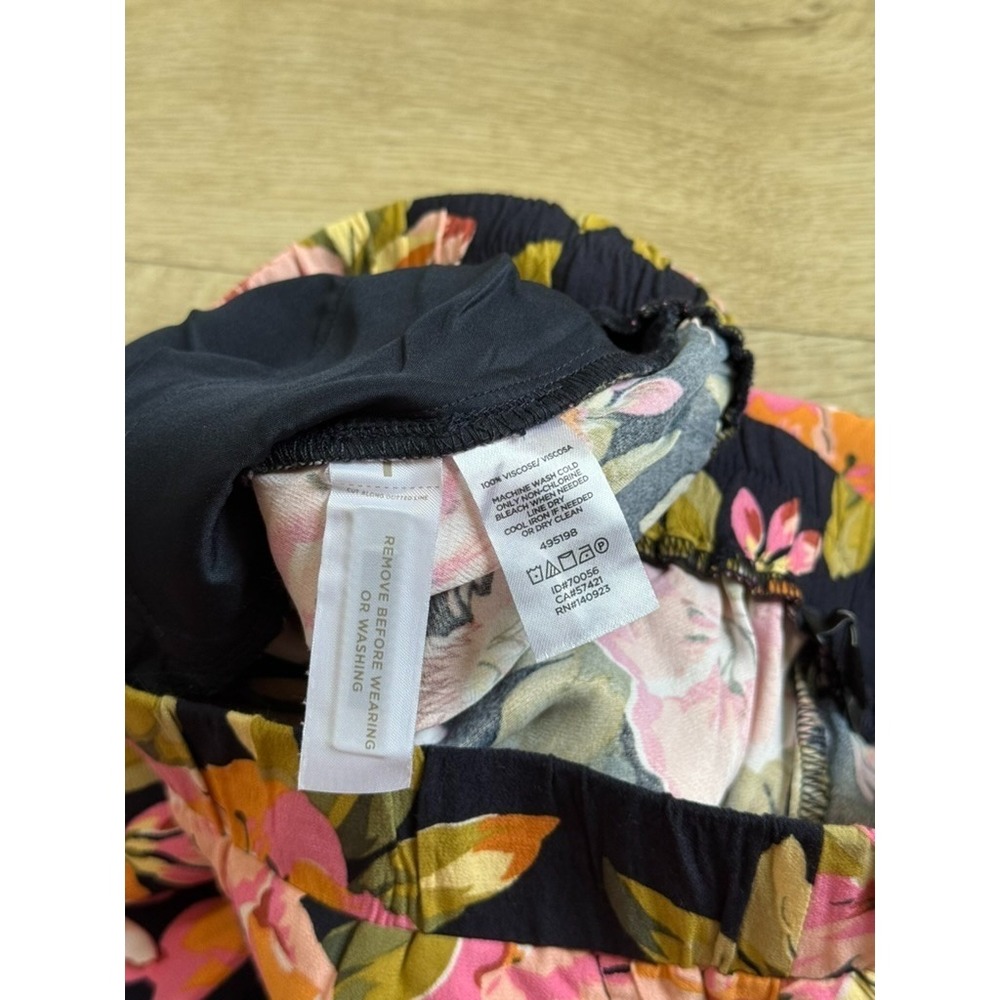 NWOT Ann Taylor Loft Wide Leg Botanical Floral Flowy Pants boho coastal size S - Picture 10 of 11